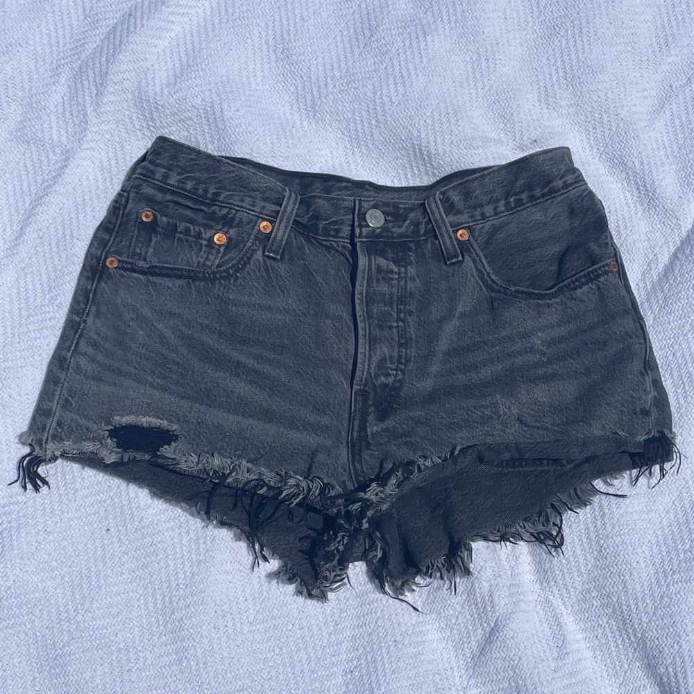 Grey Levi 501 Shorts